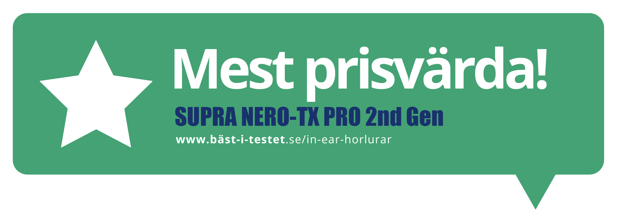 Bäst i testet ger SUPRA NERO-TX PRO 2nd Generation utmärkelsen "Mest prisvärda"