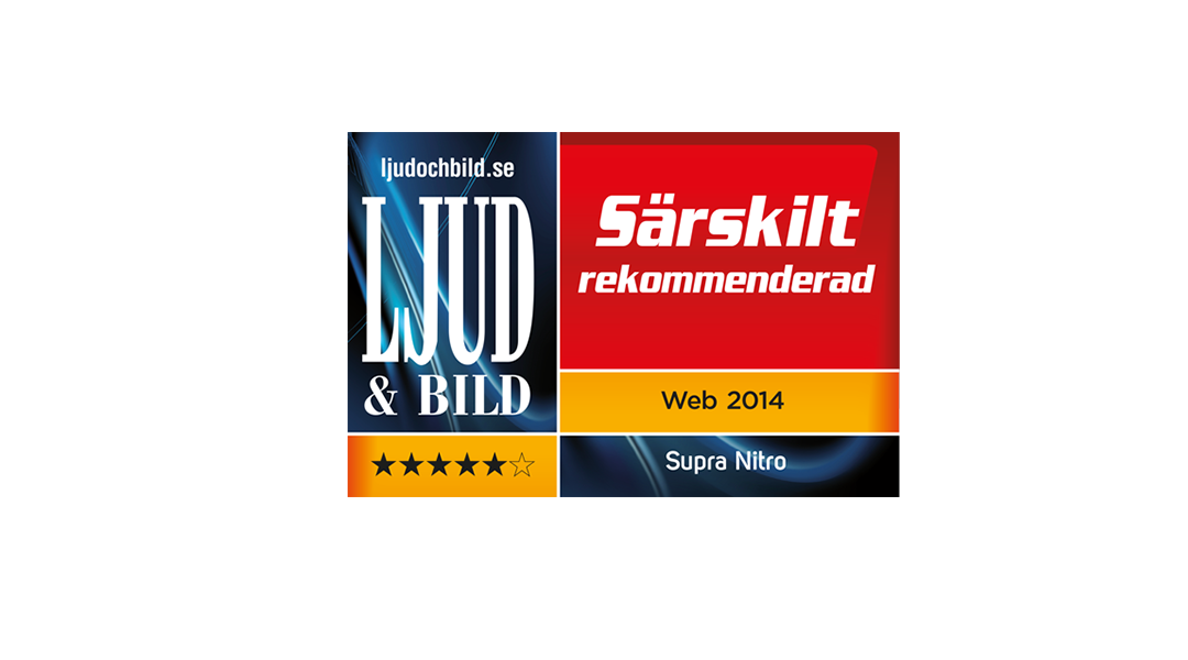 SUPRA NiTRO “Särskilt rekommenderad” av tidningen Ljud & Bild