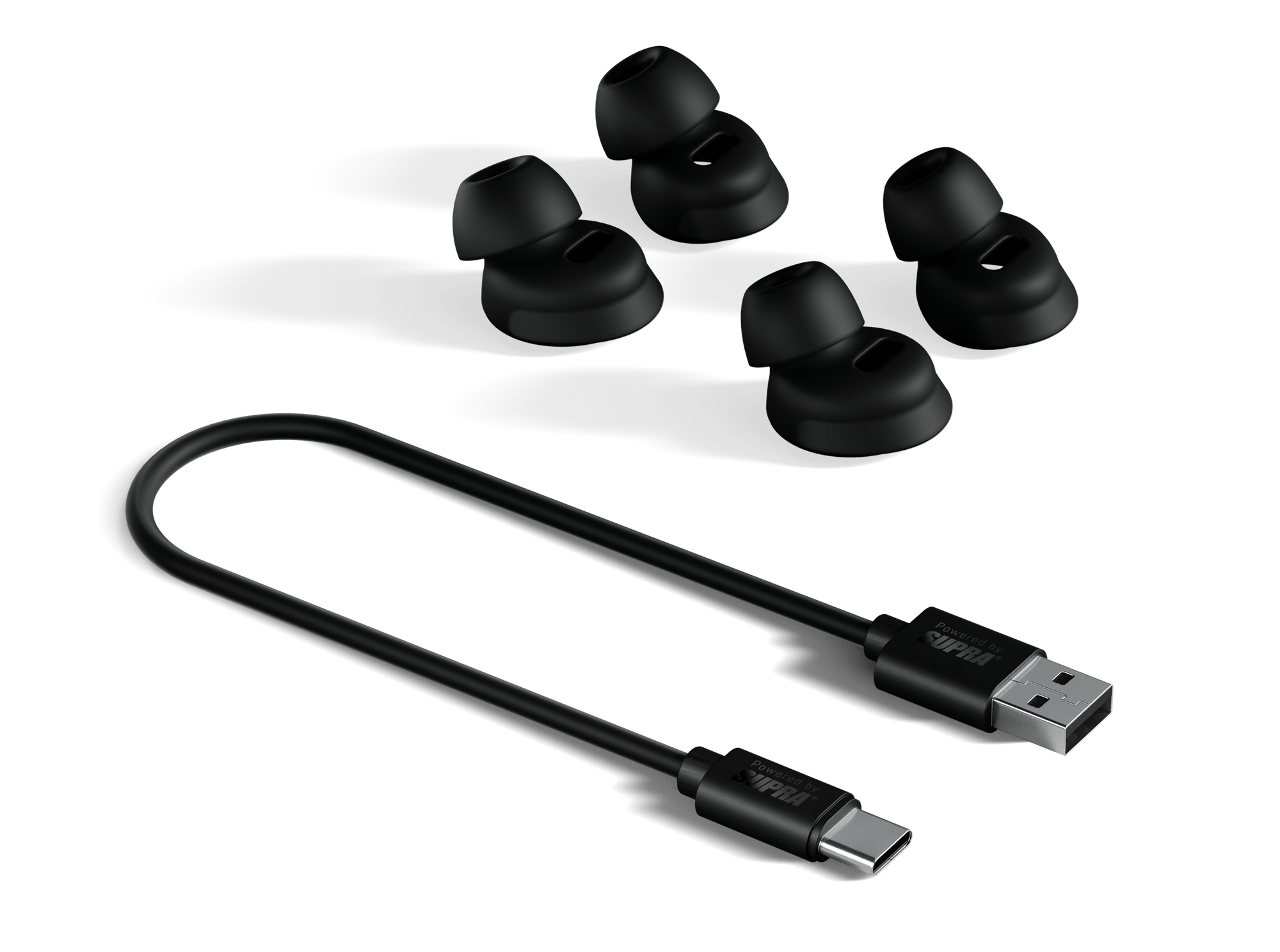 SUPRA ZERO-TX2 Mini trådlösa in-ear hörlurar med laddningskabel
