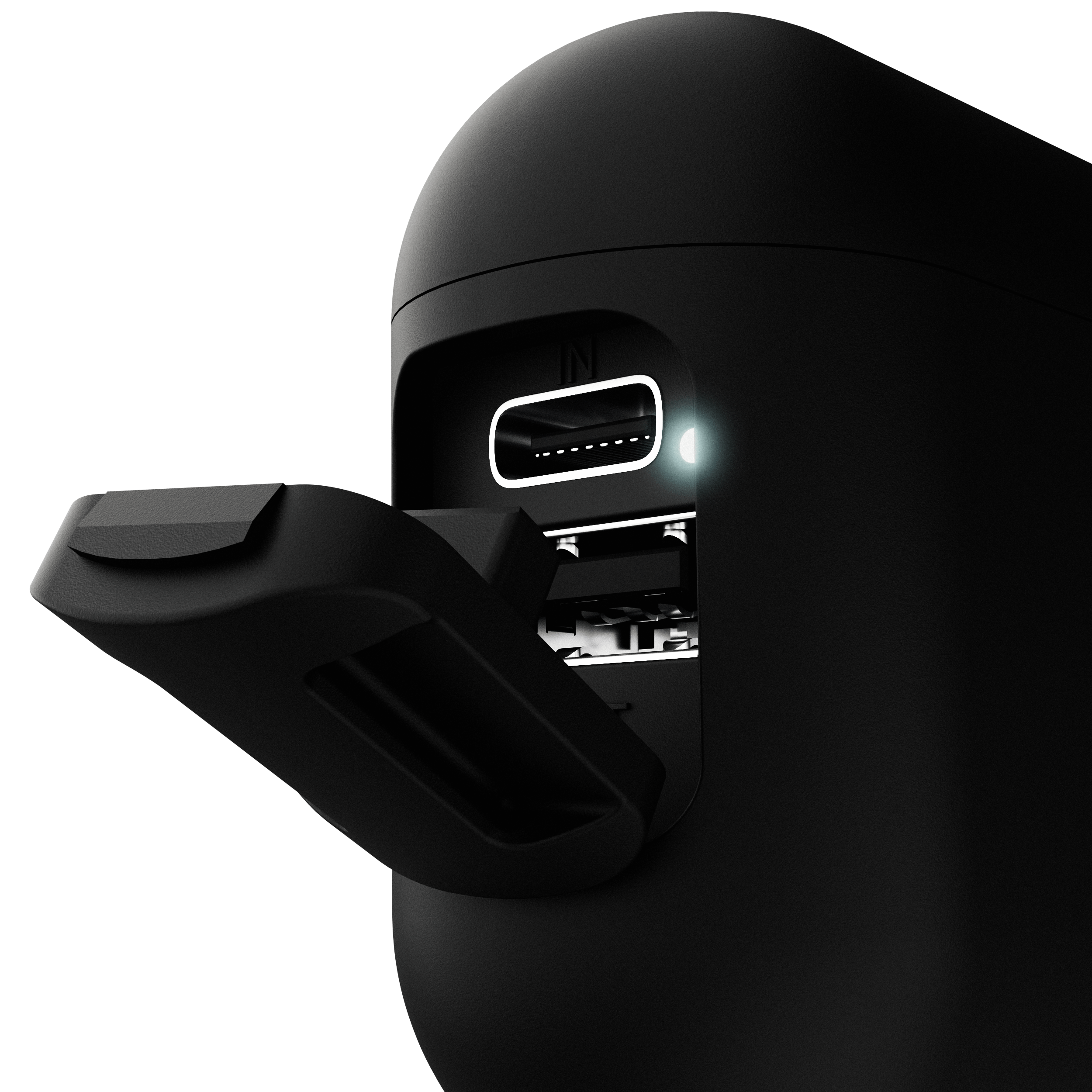 SUPRA NERO-TX2 svarta hörlurar med powerbank i laddningscaset