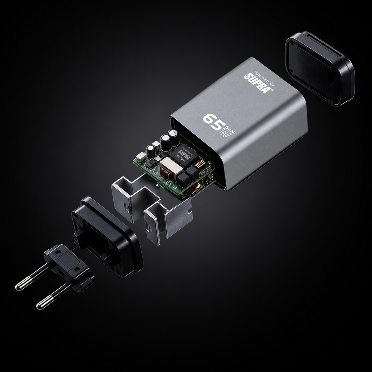 SUPRA PowerPilot™ 3-Port GaN Fast Charger 65W