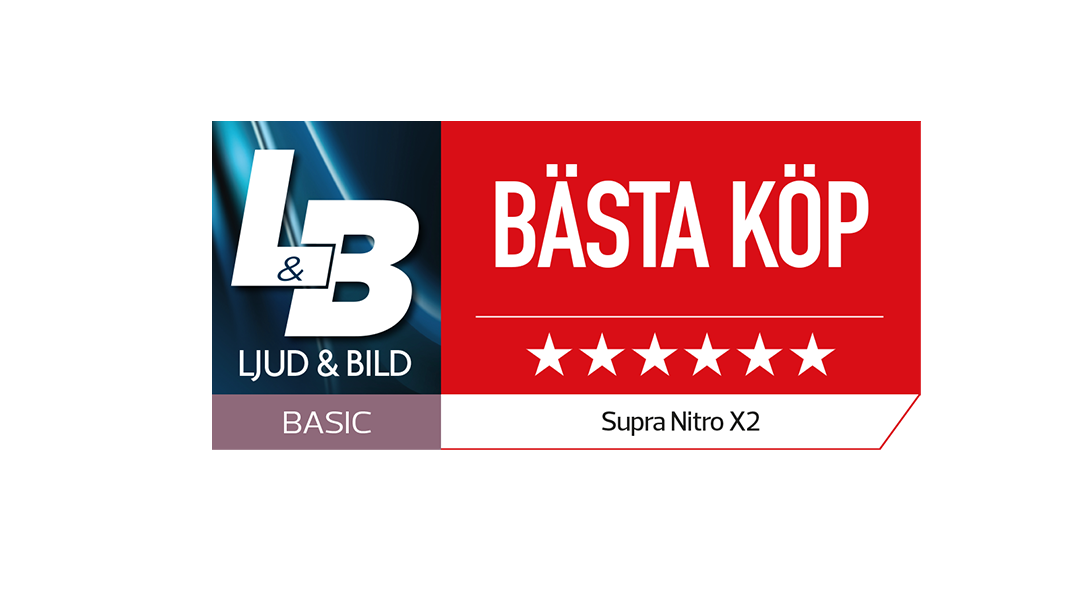 SUPRA NiTRO-X2 får utmärkelsen "Bästa köp" av Ljud & Bild