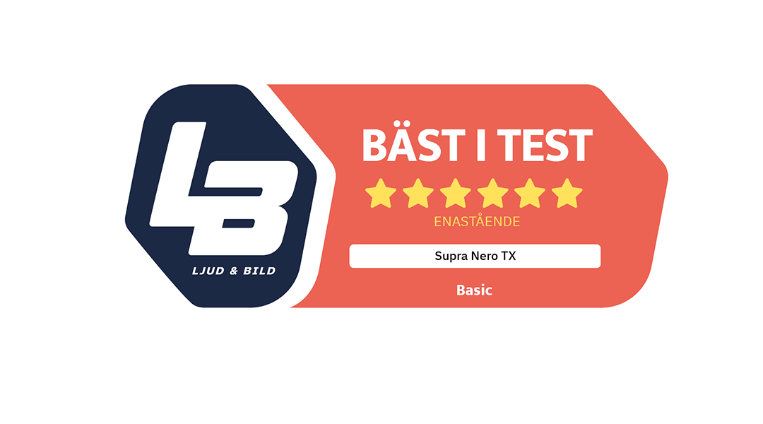 SUPRA NERO-TX utses till "Bäst i test" av Ljud & Bild