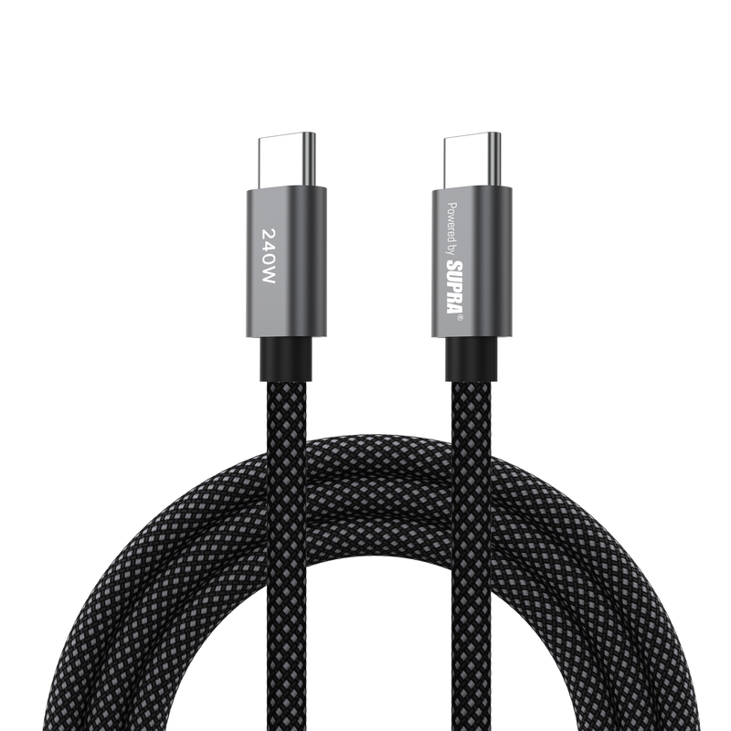 SUPRA PowerLink™ Premium High Speed USB-C -kaapeli 240 W 1,2 m