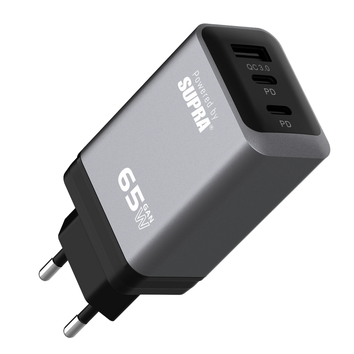 SUPRA PowerPilot™ 3-Port GaN Fast Charger 65W